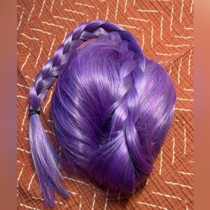 Rumi K-Pop Demon Hunters Purple Braided Cosplay Wig Small Kids Never Worn